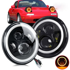 7" LED Headlight Halo Amber