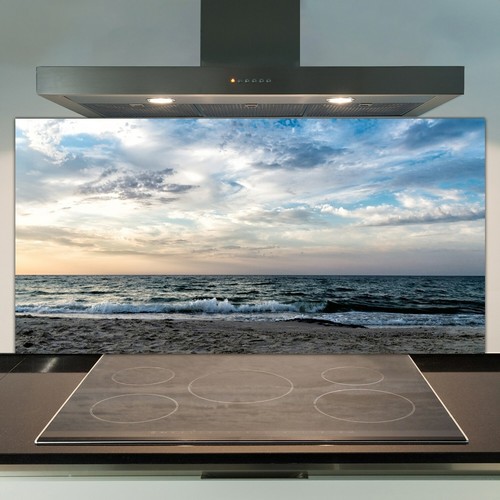 Glass kitchen splashback tile - kitchen,