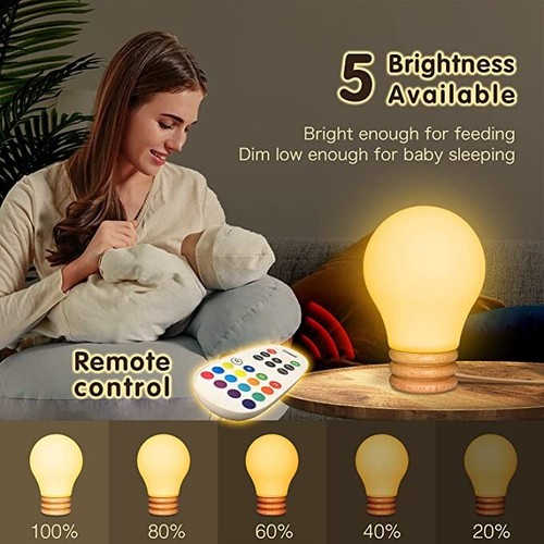 Night light wooden base - light,,