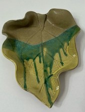 Studio Art Pottery Leaf Signed