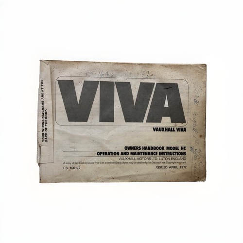 Vauxhall viva owners - owners, handbook