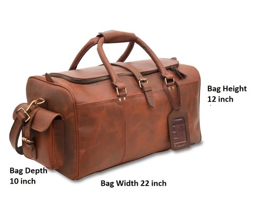 Leather duffle bag men women - bag,