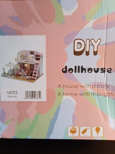 Diy dollhouse pink loft - :, m033