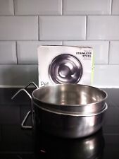 Bird Pet Cage Feeding Water Food Bowl Medium 900ml Secure Hook-on Fixing