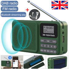 Portable DAB DAB+ Digital Radio FM Rechargeable Bluetooth Music Player LCD UK
