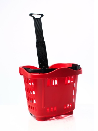 Plastic wheeled shopping - wheeled,