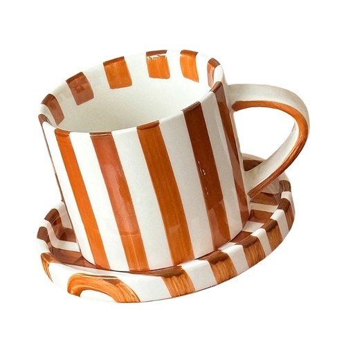 5inch striped ceramic coffee - striped,