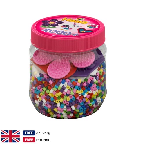 4000 hama perler beads pink - beads,