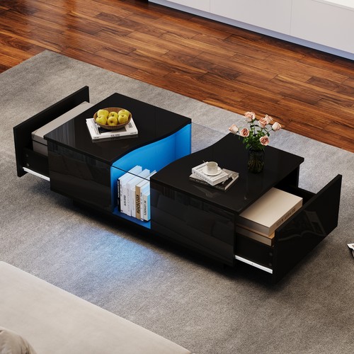 Led coffee table with - led,