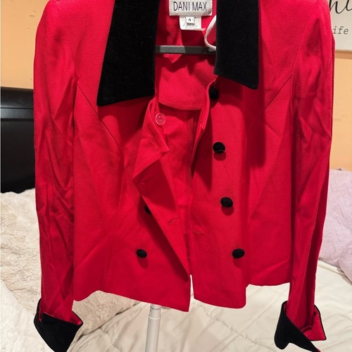 Cherry red and black velvet - cherry,