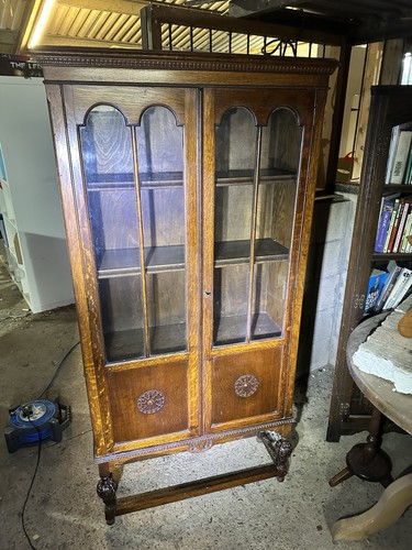 Antique oak book - oak, cabinet