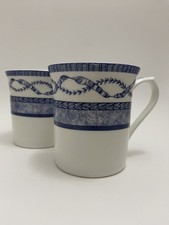 ROSINA QUEENS -The Royal Palaces Cups Mugs set of 2 Blue and White 