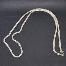 Heavy 925 Sterling Silver Box Chain Necklace 60cm (24") 3.3mm 19.43g Used 