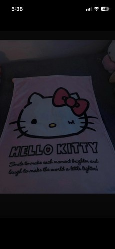 Pink hello kitty blanket - hello,