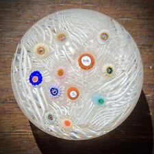 STRATHEARN Queen Elizabeth EllR ‘77 Silver Jubilee Paperweight Millefiori Signed