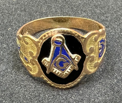 Antique masonic ring 10k gold - antique,