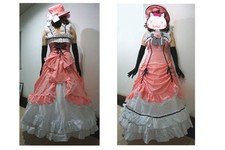 Brand new Kuroshitsuji Black Butler Ciel Phantomhive Cosplay Costume Set Pink 
