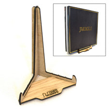 Vinyl Record Storage Holder Display Mini Stand Oak, Now Playing up to 10 Records