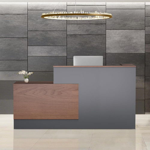 Shaped wooden reception - l-shaped,