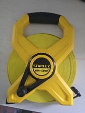 Stanley Open Reel Fibreglass Tape Measure Imperial & Metric 200ft / 60m 13mm