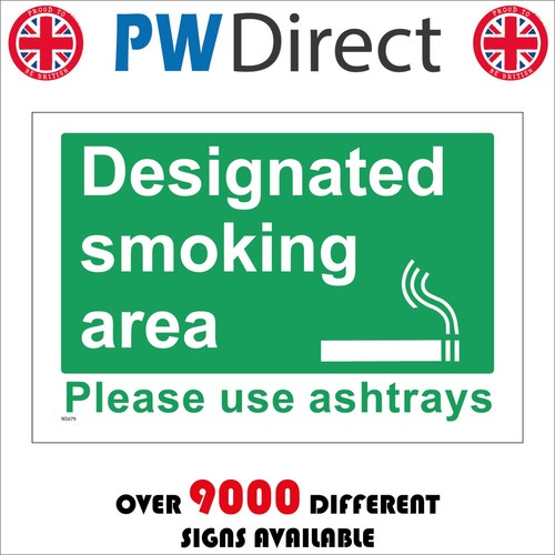 Sign designated smoking area - sign,