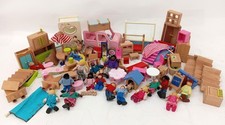 ELC Early Learning Centre - Large Bundle Wooden Doll House Furniture & Dolls 