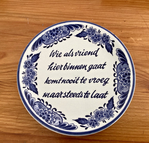 Vintage blue white delft - blue, &