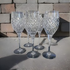 stuart crystal 5 blenheim Cut Tall Wine Glasses 21.5 Cm 325g Each Glass