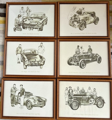 Six classic car prints by - prints,