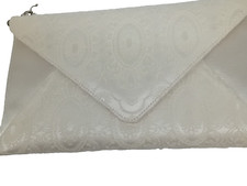 RAINBOW Lacy  & satin bag with chain strap handbag ( can be clutch)