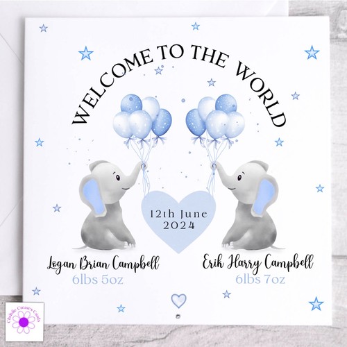Personalised new baby twin - personalised,