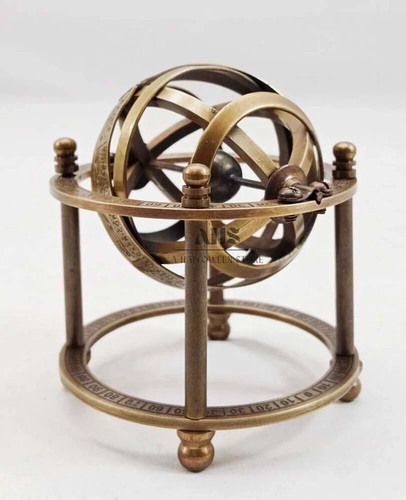 Antique brass armillary - antique,