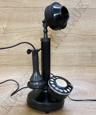 Vintage Candlestick Telephone Brass & Iron Black Decorative Antique Telephone.