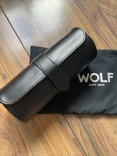 Wolf Triple Watch Roll Leather Excellent Condition Storage Case Travel