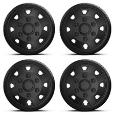 Wheel Trims 14" Black Deep Dish Hub Caps Set of 4 Fits NISSAN NV200