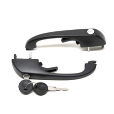 Cab Door Handle Set w Matching Keys, Black  VW T25 Vanagon 251898205
