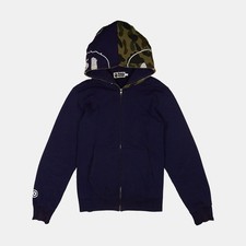A Bathing Ape Full Zip Hoodie / Size L / Mens / Blue / Cotton