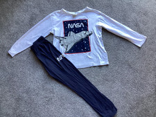 Boys Zara Space navy white  pjs 9-10 years good condition