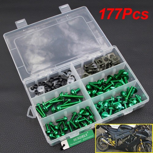 Green fairing bolts kit - green,