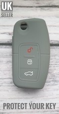 GREY Car Key Silicone Fob Cover FOR FORD FIESTA KUGA ZETEC BMAX CMAX