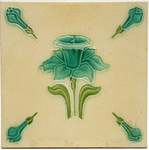Antique fireplace tile - fireplace,