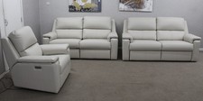 G Plan Harper Cambridge Chalk Power 3 & 3 Seater Sofas & Power Armchair