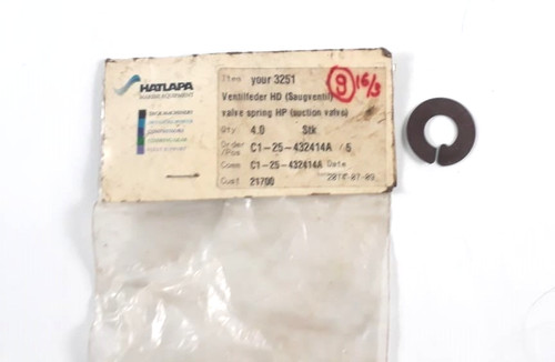 Suction valve spring for - valve, hp