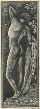 Cecil French (1879-1953) Pencil Signed Woodcut - Nude Figure