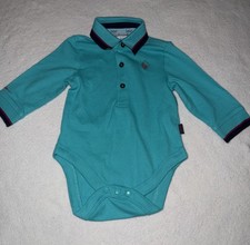 Ted Baker Long Sleeve Body Suit New Dark Green 3/6 Months 