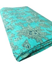 Kantha Quiilt Bedspread Indian Floral Print Handmade Quilt Throw Cotton Blanket