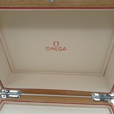 Omega Wood Effect Used Watch Box Case Pouch Roll Cushion Seamaster Speedmaster