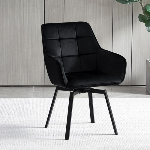 Velvet swivel dining - 1,