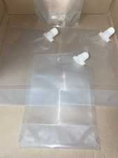 4x 2 Pint Collapsible/foldable/reusable Water Containers/ bags. Outdoor /Camping