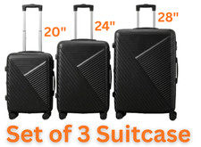 Black luggage suitcase set - suitcase,